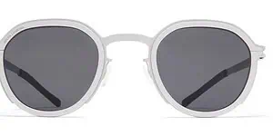 Stylish white sunglasses with dark lenses, perfect for UV protection and fashion.