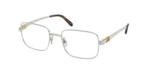 Stylish metal reading glasses with gold accents and adjustable nose pads.