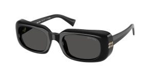Stylish black Miu Miu sunglasses for eye protection and fashion.