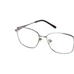 Elegant metal rimmed eyeglasses for vision correction and style.