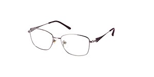 Elegant metal rimmed eyeglasses for vision correction and style.
