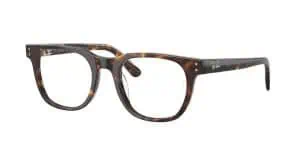 Tortoiseshell Ray-Ban eyeglasses for vision correction and style.