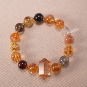 Citrine Wealth Bracelet with yellow gemstones for prosperity