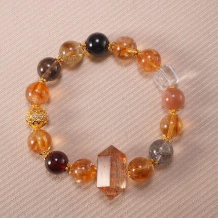 Citrine Wealth Bracelet with yellow gemstones for prosperity
