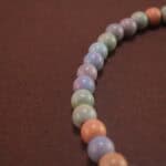 Close-up of the Alashan stone beaded bracelet, highlighting the beads and S925 sterling silver accents