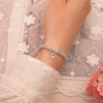 Wearing Amazonite and Silver Star Charm Bracelet – Calming Blue-Green Gemstone Jewelry