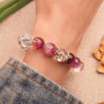 Wearing Clear Quartz & Chalcedony Bracelet – Calming Energy Gemstone Jewelry