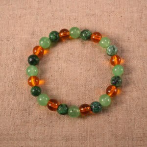 Citrine, Green Aventurine, and Chrysoprase 8mm Bracelet – Bright Crystal Jewelry for Abundance and Growth