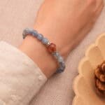 Wearing Kyanite and Agate Bracelet with Chalcedony – Calming Gemstone Jewelry
