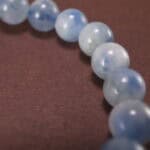 Close-up of Kyanite, Chalcedony, and Agate Beads – Natural Crystal Bracelet