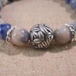 Close-up of Kyanite Beads – Natural Blue Crystal Bracelet