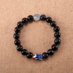 Blue Tiger Eye 8mm Bracelet with S925 Fish Charm – Protective Crystal Jewelry for Focus and Flow