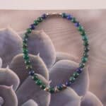 Lapis and Malachite Crystal Bracelet in Natural Light – Energy Bracelet for Balance and Clarity