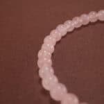 Close-up of Rose Quartz Beads – Beautiful Beaded Love Bracelet