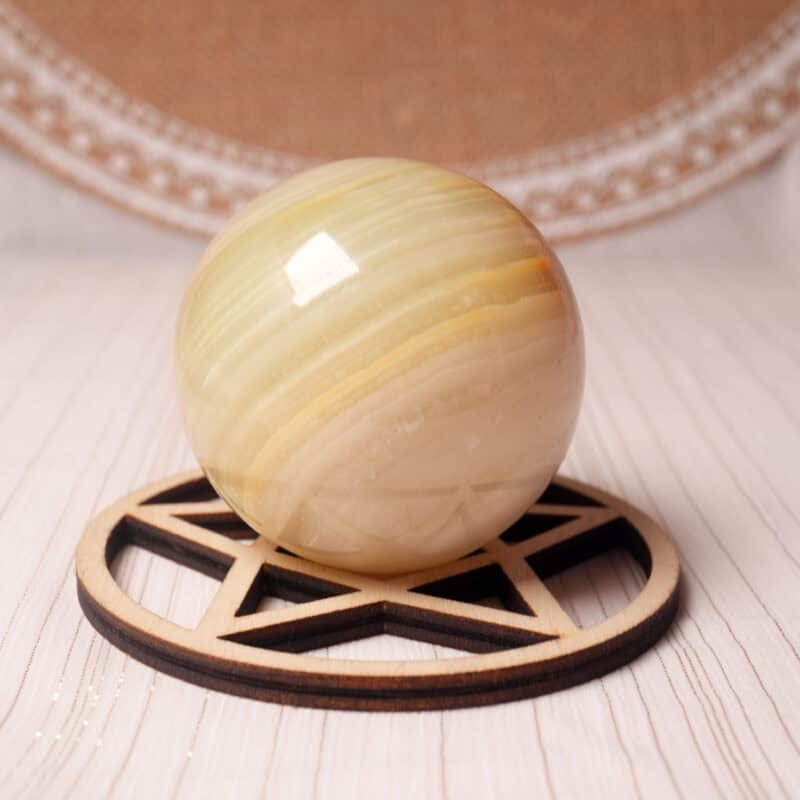 Hand-polished Afghan Jade Crystal Sphere for calm and prosperity