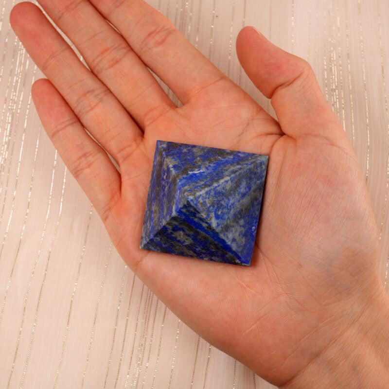 Lapis lazuli pyramid for third eye chakra activation