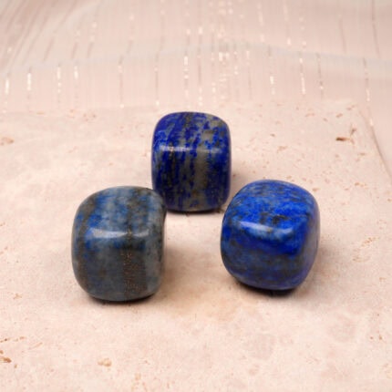Natural Lapis Lazuli Tumbled Stone Set – Polished Blue Healing Crystals