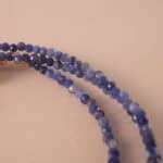 Close-up of the lapis beads and S925 silver elements, highlighting their texture and craftsmanship.