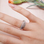 S925 textured band ring worn on hand for a simple everyday look