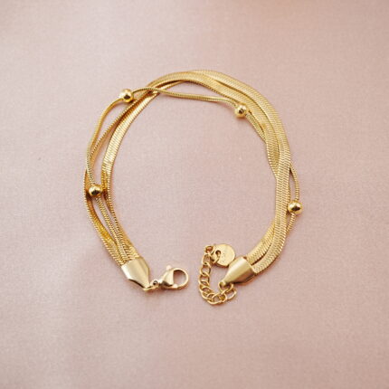 Light luxury multi-strand metal bracelet – main product image