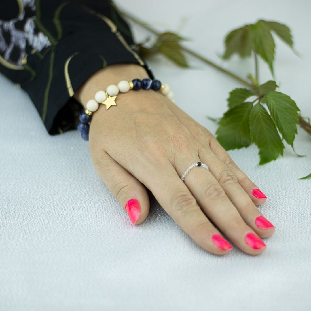 pierścionek z topazem