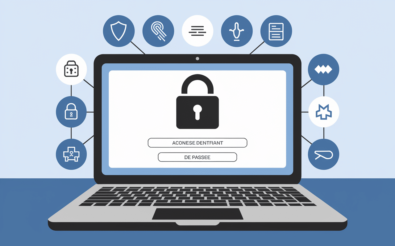 Ecran de connexion securisee melanie2web avec identifiant et mot de passe