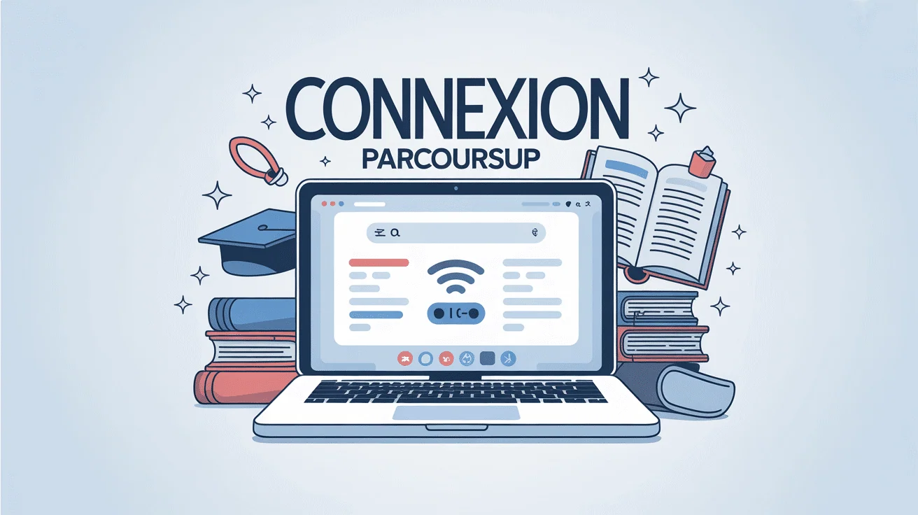 ordinateur portable avec ecran connexion parcoursup