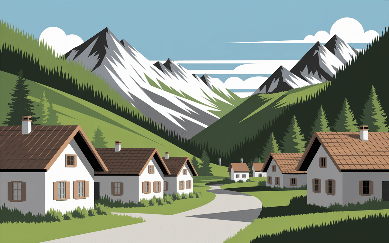 Village alpin Oze dans les Hautes-Alpes