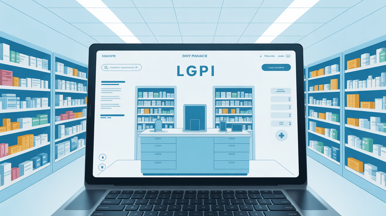 Interface moderne de logiciel LGPI en pharmacie