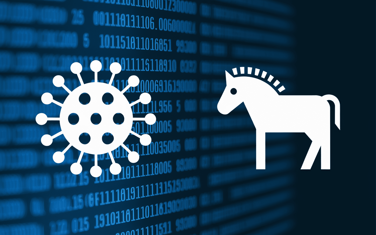 Citez deux catégories de logiciels malveillants virus et trojan dangers