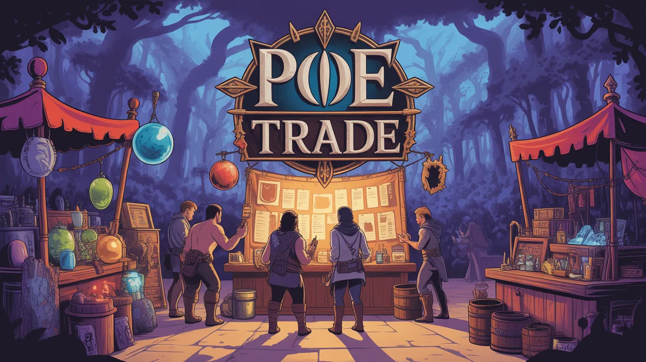 système poe trade échange objets fantasy