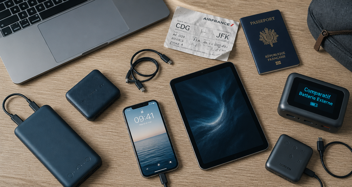 batterie externe comparatif sur bureau nomade