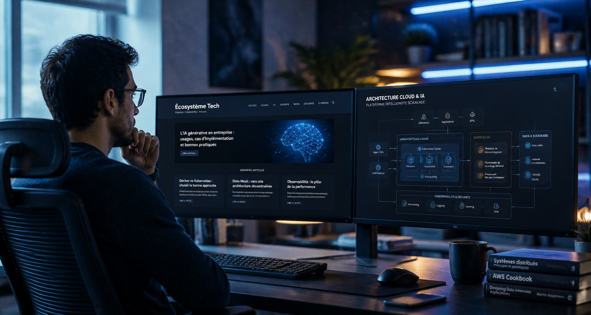 blog technologie bureau écrans cloud IA