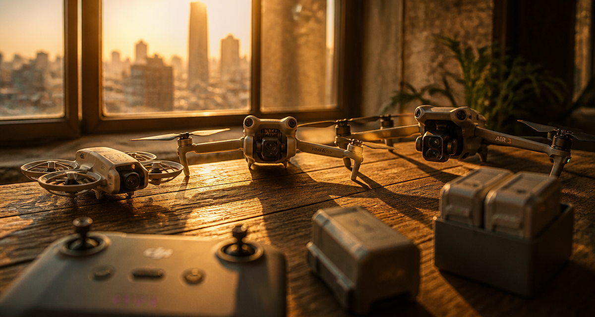 Drone les meilleurs modèles DJI sur table