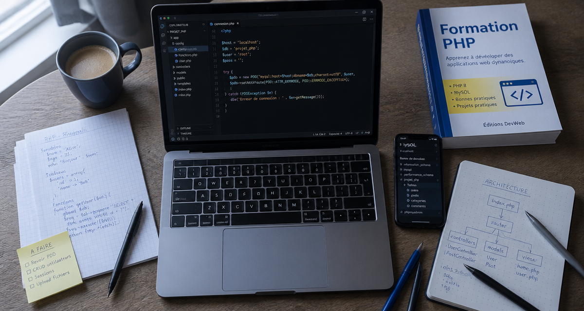 formation en php sur bureau développeur