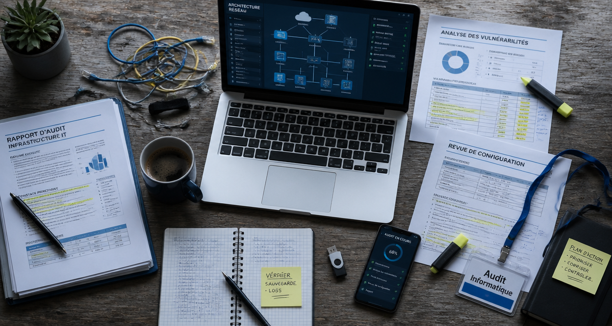 audit informatique entreprise bureau schéma réseau