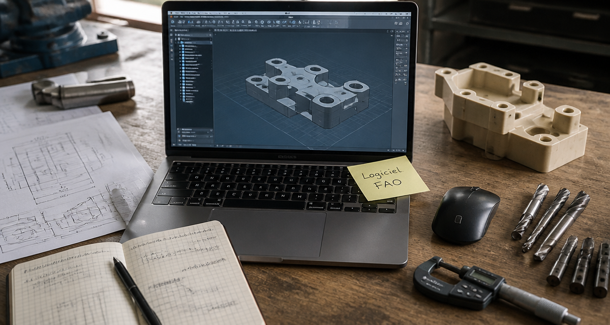fao logiciel sur ordinateur atelier cnc