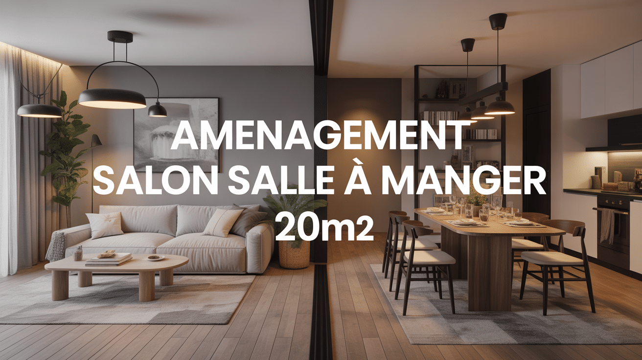 vue moderne salon salle à manger 20m2