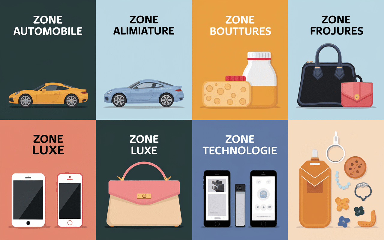 Infographie secteurs marques en V