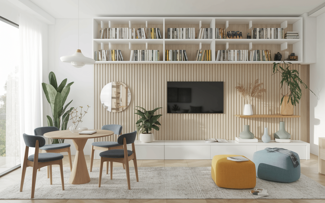 meubles optimisés salon salle à manger 20m2