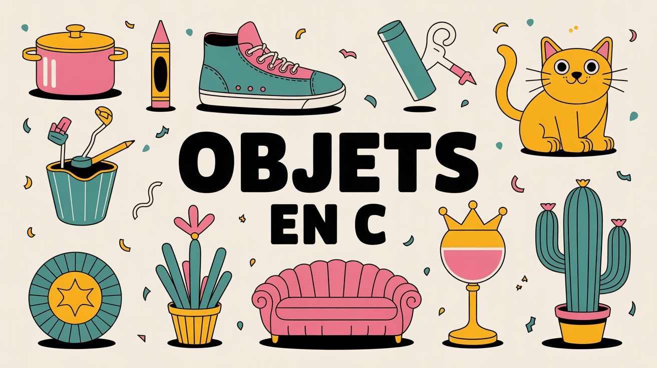Collection d'objets en C artistiquement disposés