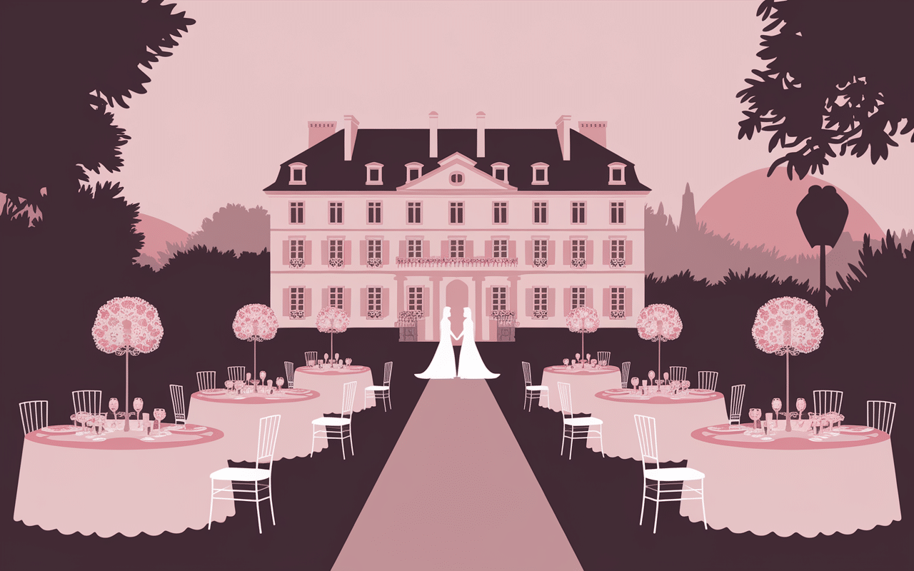 château en lieu de réception par Dick et Angel