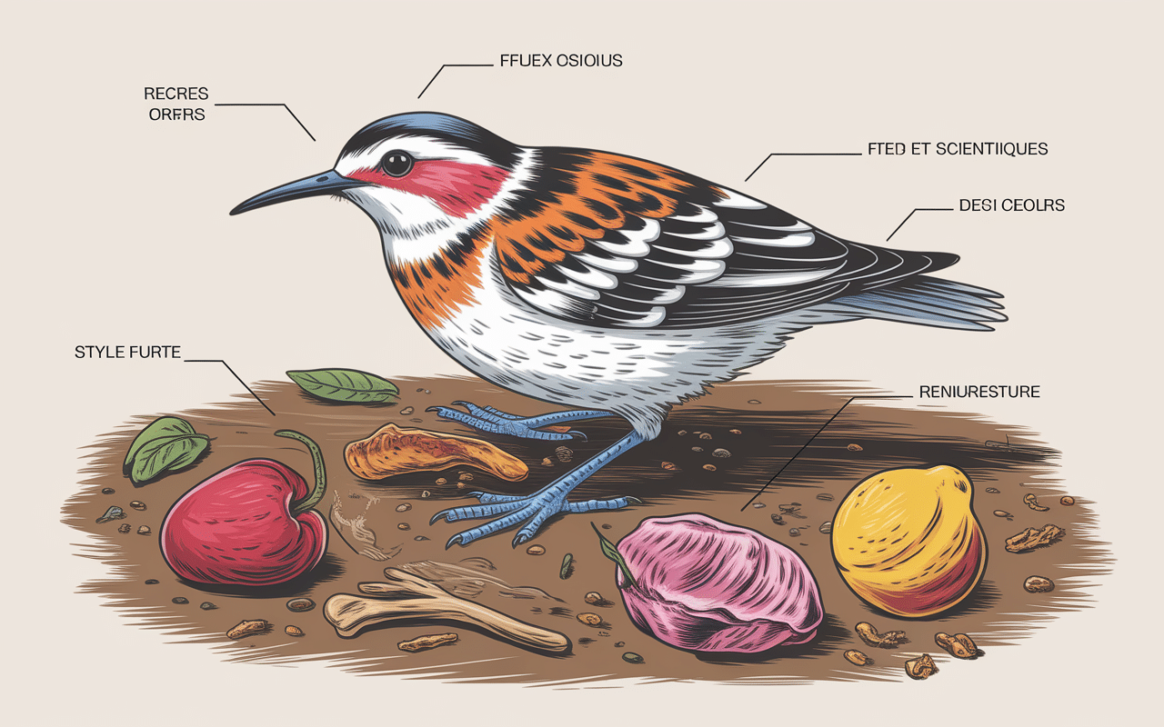 Asticots et restes alimentaires sous loupe