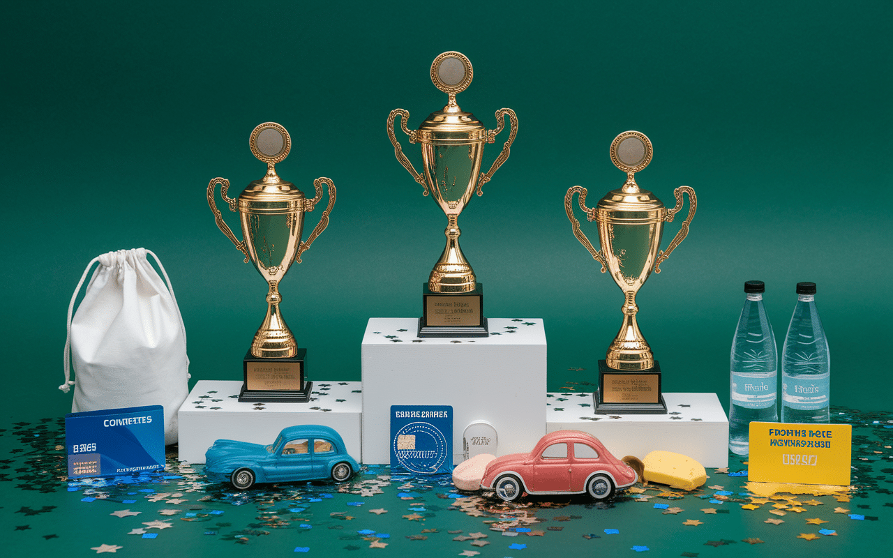 Podium avec marques en V populaires