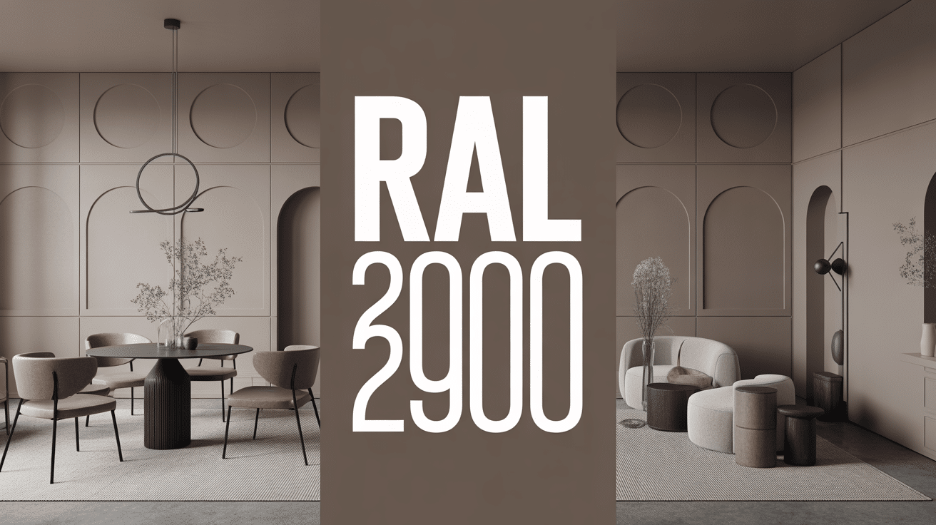 Vue d'un espace avec éléments en RAL 2900