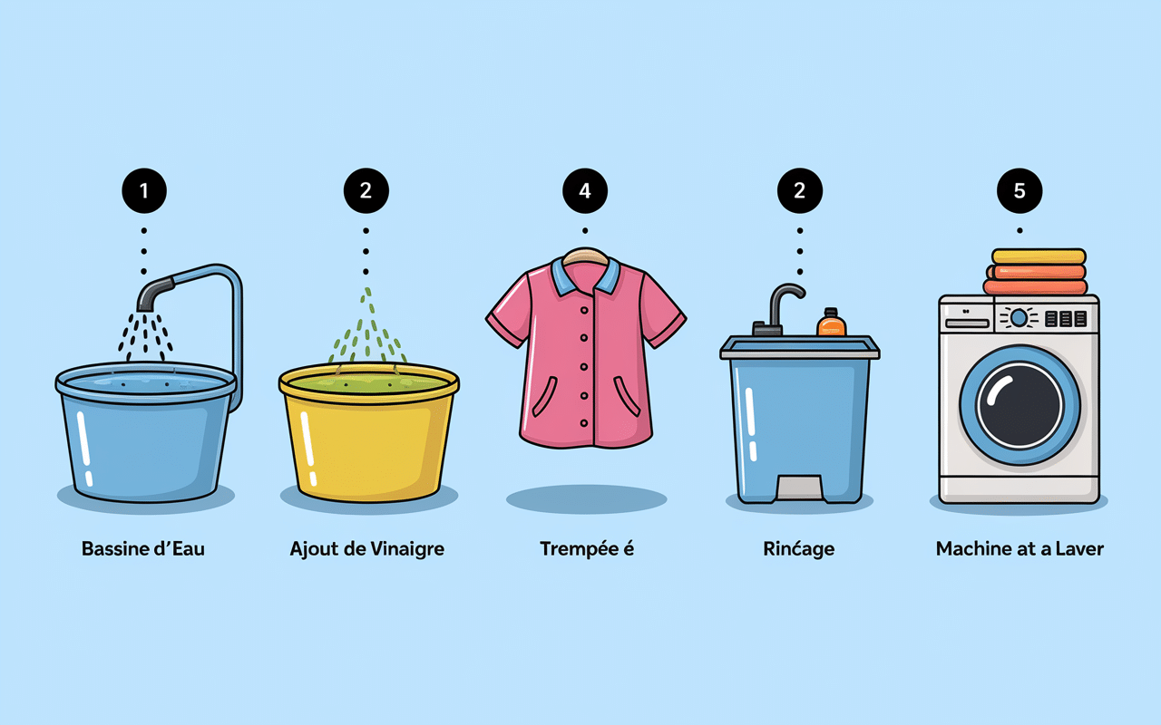 linge déteint vinaigre blanc avis méthode