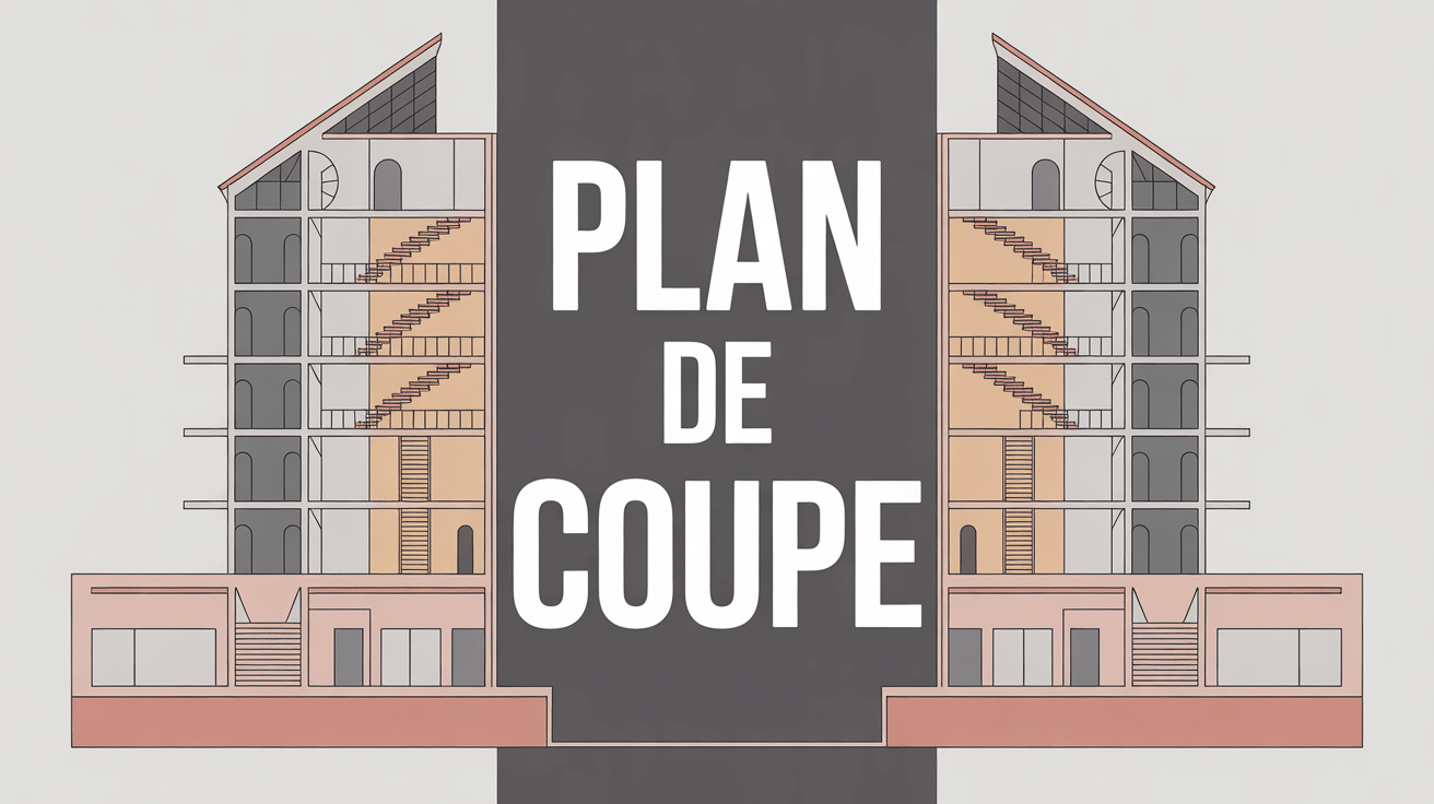 plan de coupe architectural bâtiment structure