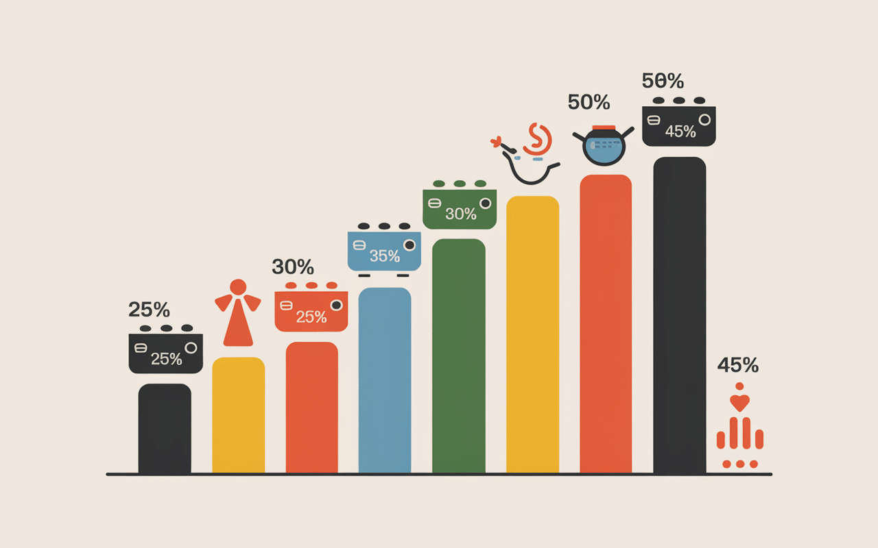 Graphique ventes Cookeo Black Friday et pourcentages de réduction