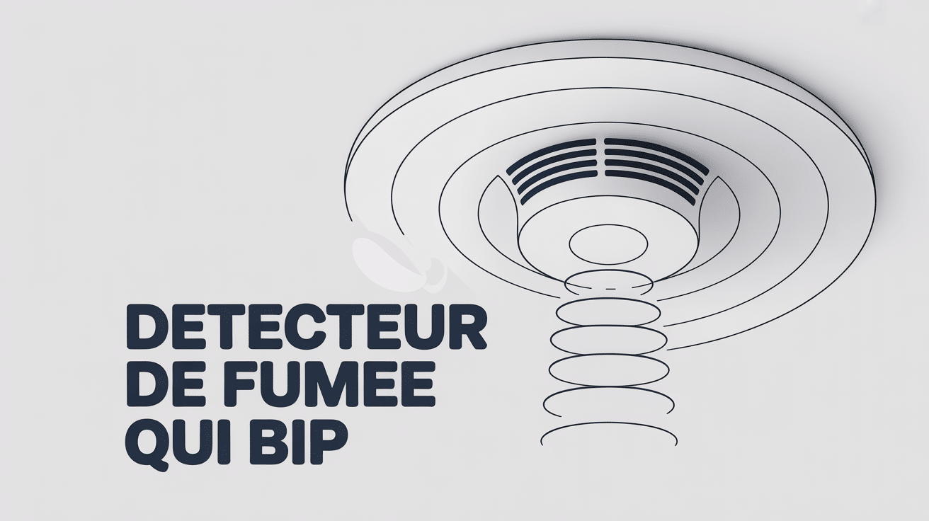 détecteur de fumée qui bip avec alerte sonore au plafond