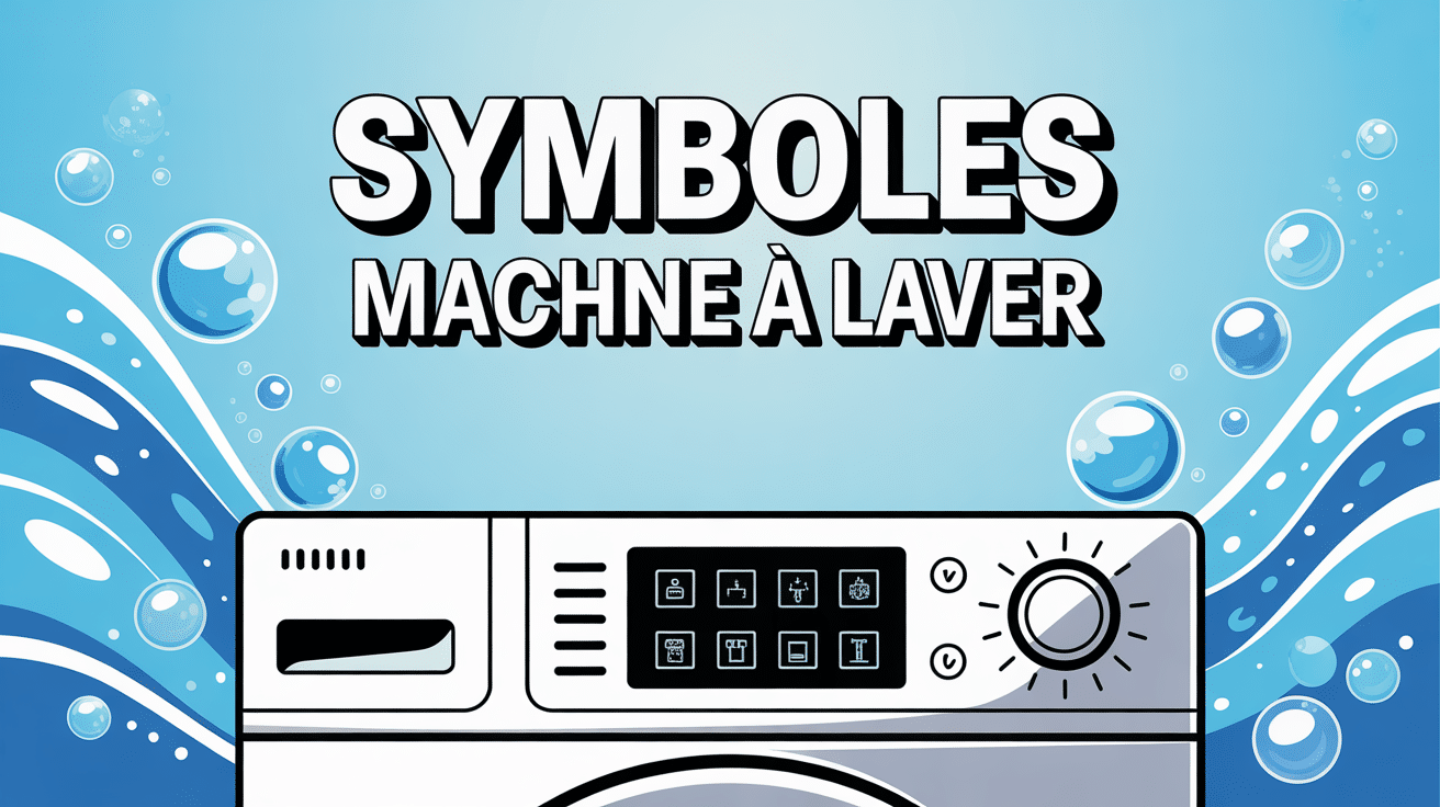 symboles machine a laver sur panneau digital